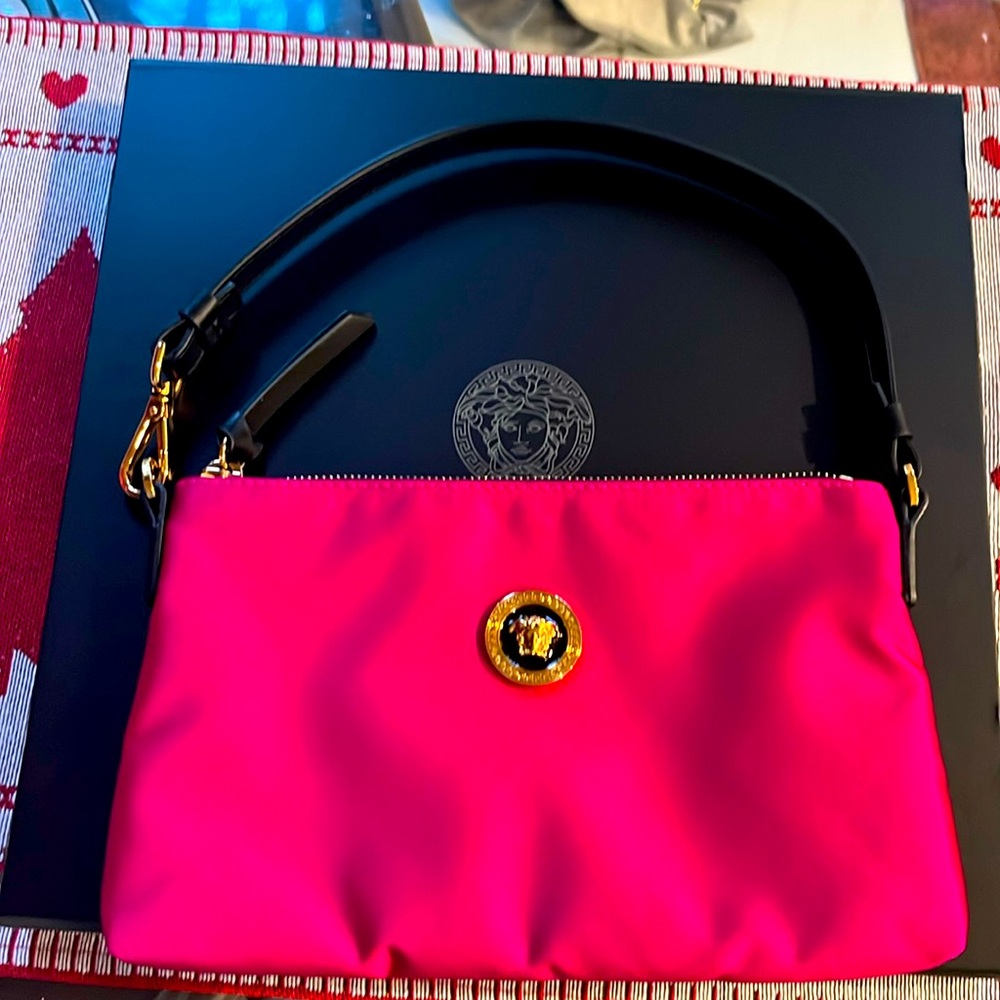 Versace pink Medusa pochette